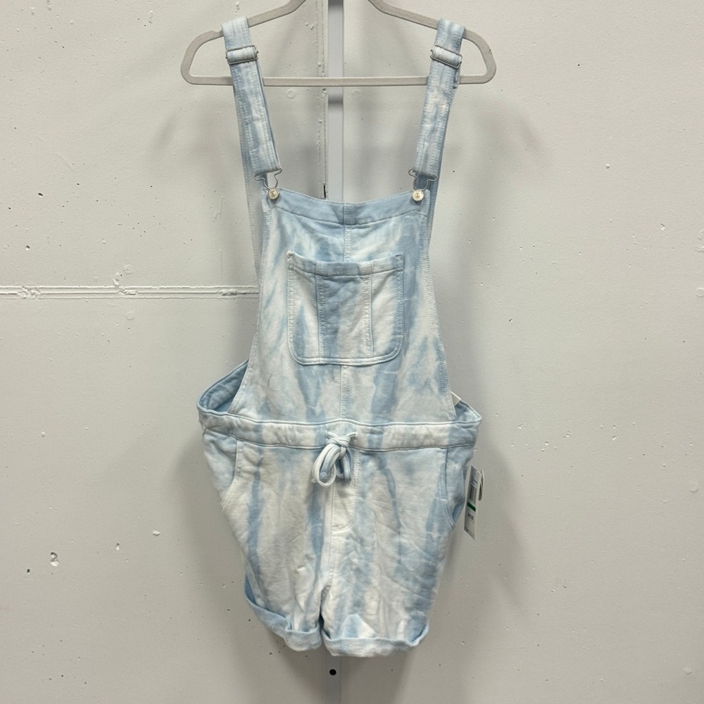 NWT Wallflower Insta‎ Chill Tie Dye Overalls Romper Baby Blue Large Soft Summer